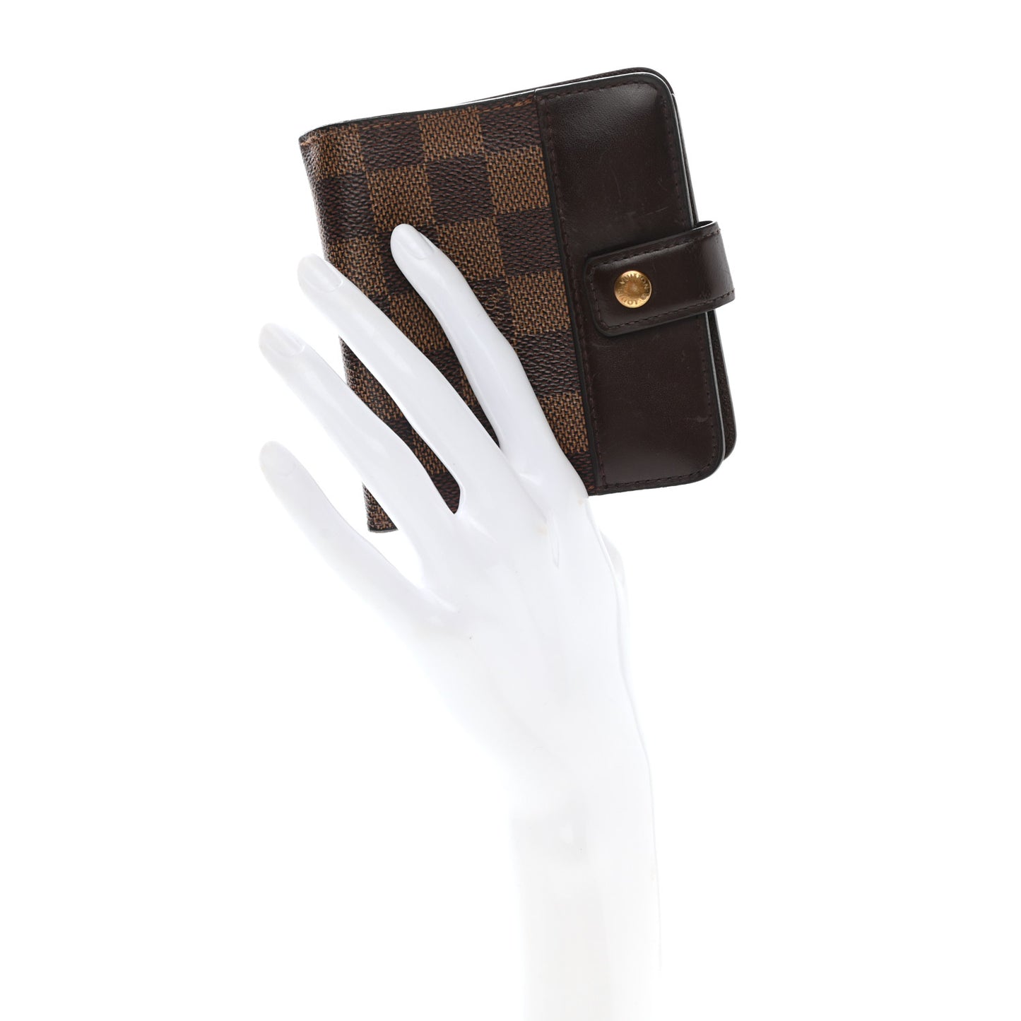 Damier Ebene Zippe Zipped Compact Wallet