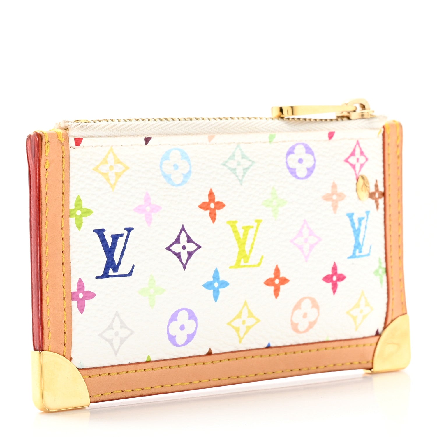 Louis Vuitton Monogram Multicolor Key Pouch White 3 of 11