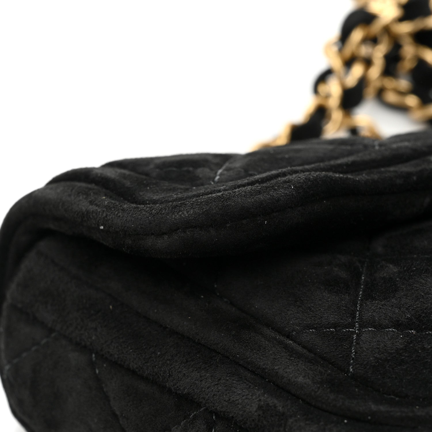 Chanel Suede Quilted Mini Double Frame Flap Black 15 of 16
