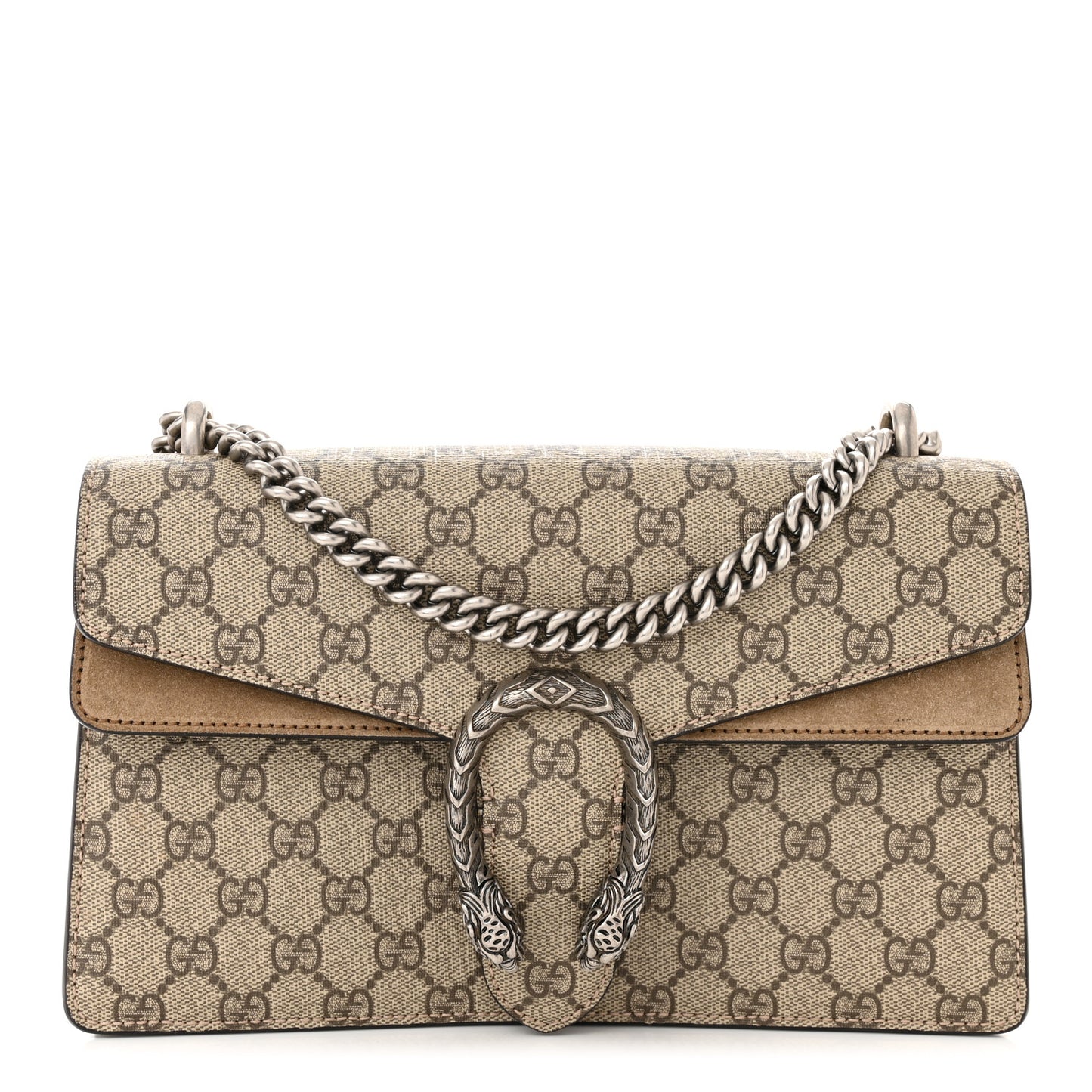GG Supreme Monogram Small Dionysus Shoulder Bag Taupe