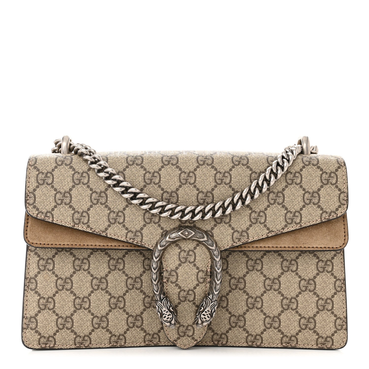 Gucci GG Supreme Monogram Small Dionysus Shoulder Bag Taupe 1 of 12