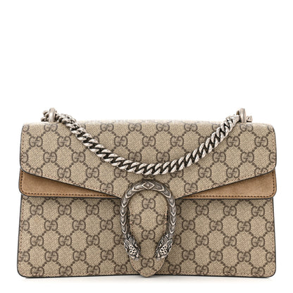 Gucci GG Supreme Monogram Small Dionysus Shoulder Bag Taupe 1 of 12