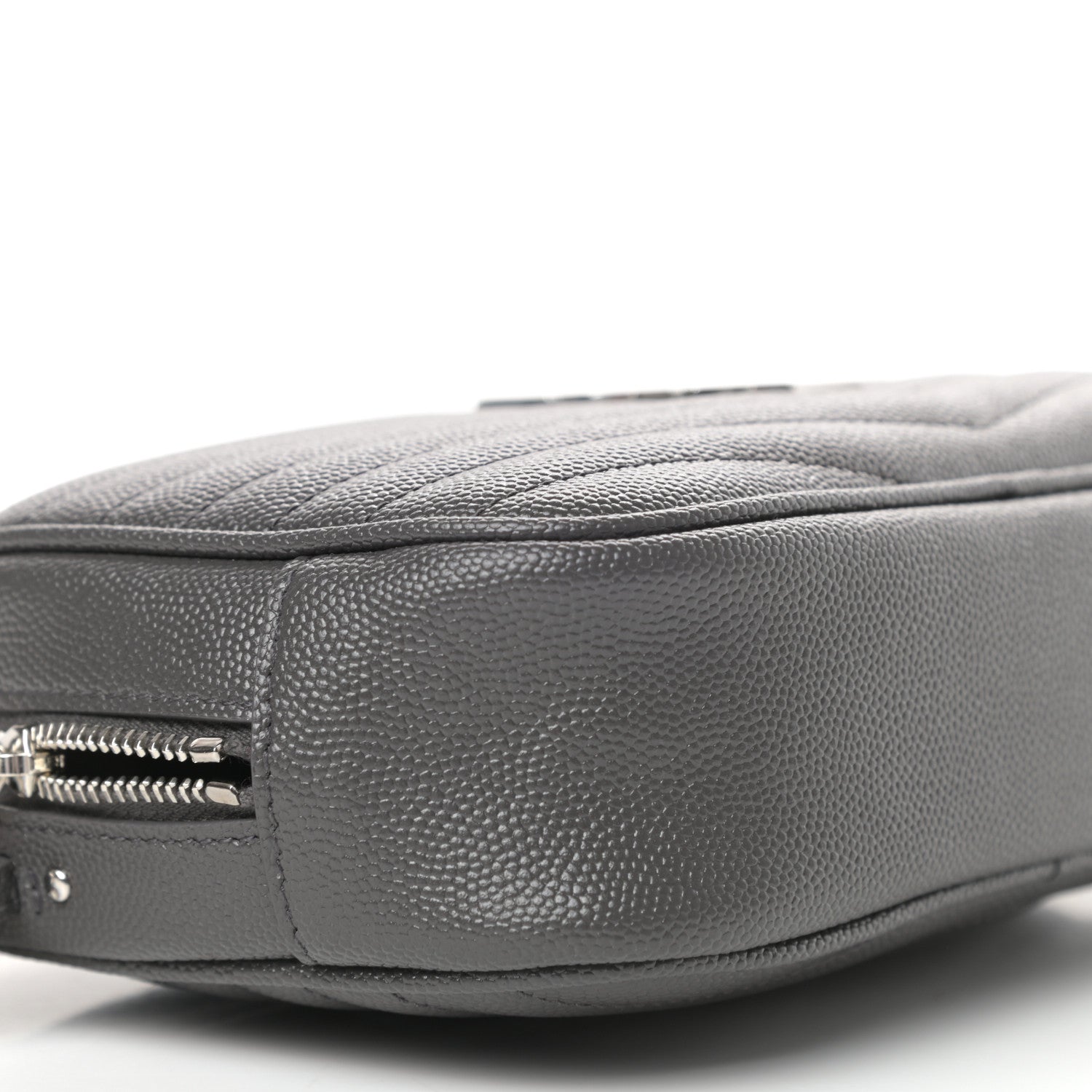 Saint Laurent Grain De Poudre Matelasse Monogram Mini Lou Camera Bag Asphalt 9 of 10