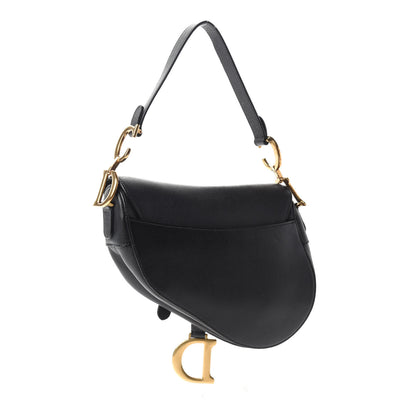 Christian Dior Grained Calfskin Saddle Bag Black 3 of 12