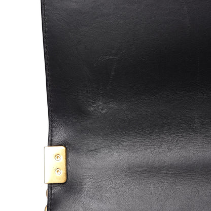 Chanel Calfskin Caviar Suede Chevron New Medium Boy Flap Black 13 of 16