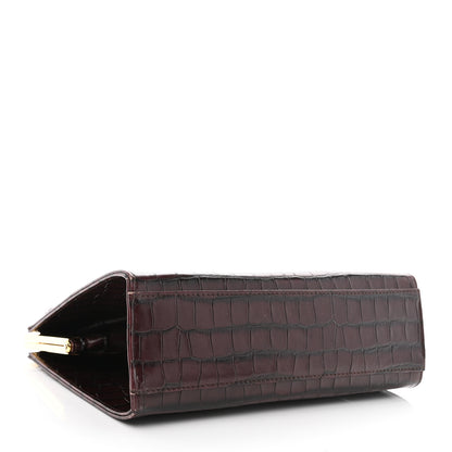 Mansur Gavriel Crocodile Embossed Calfskin Elegant Top Handle Bag Class 4 of 9