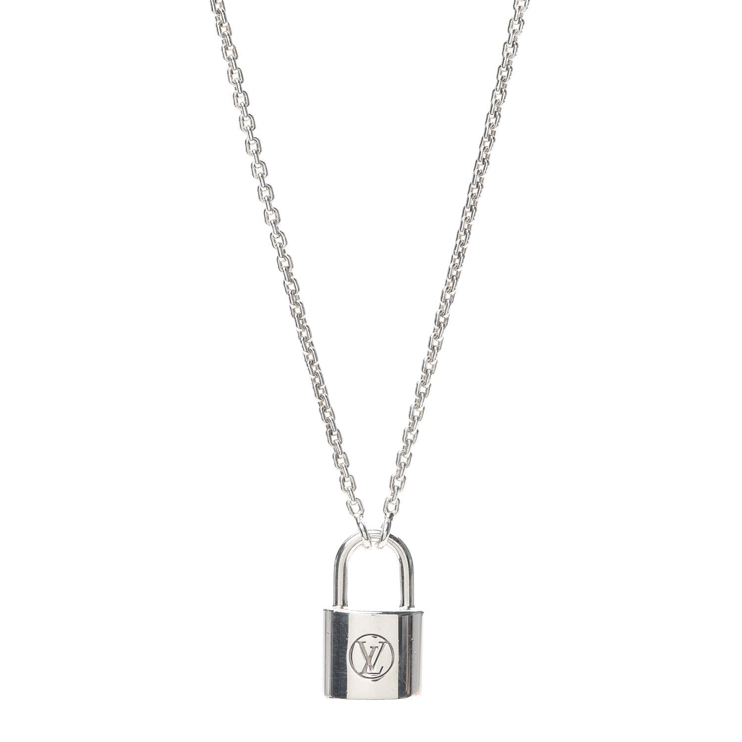 Louis Vuitton Sterling Silver Lockit Necklace 1 of 6