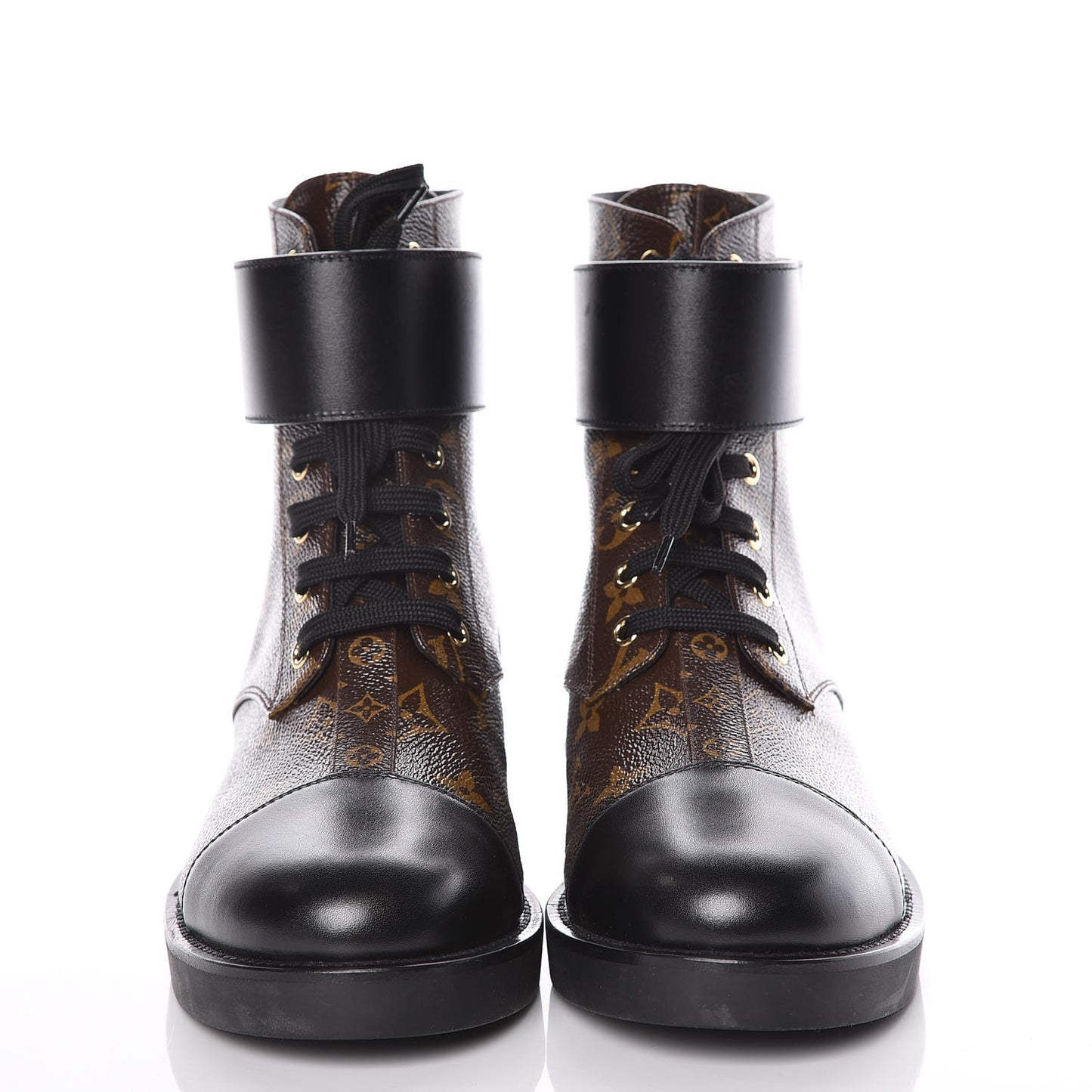 Calfskin Monogram Wonderland Flat Ranger Boots 40 Black