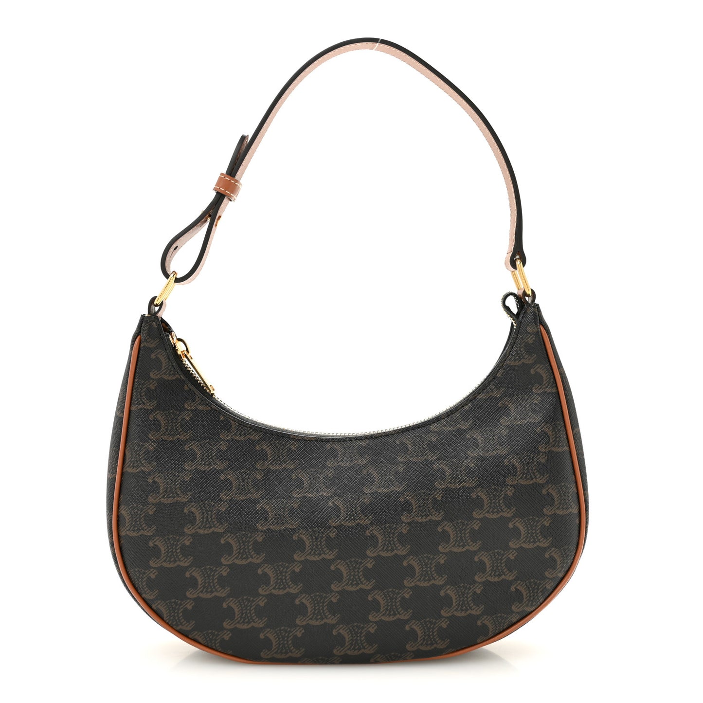 Triomphe Canvas Calfskin Ava Shoulder Bag Tan