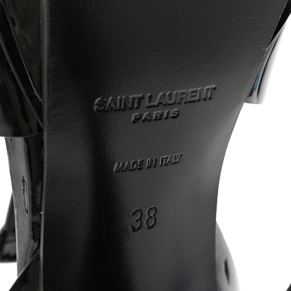 Saint Laurent Patent Tribute 105 Platform Sandals 38 Black 6 of 7