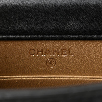 Chanel Lambskin Quilted Vertical Pearl Crush Flap With Chain Black 6 of 11