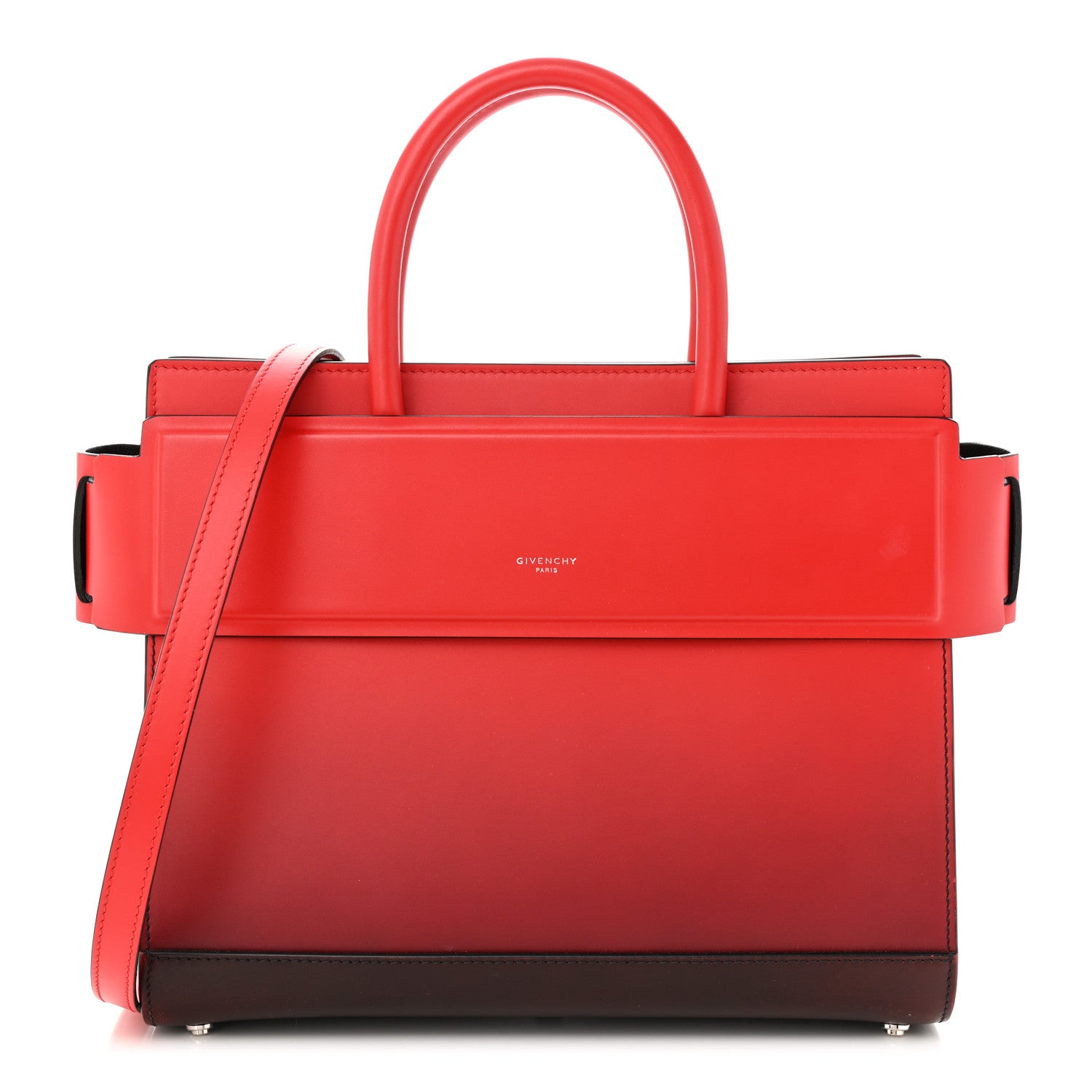 Givenchy Smooth Calfskin Small Degrade Horizon Satchel Red Black 1 of 13