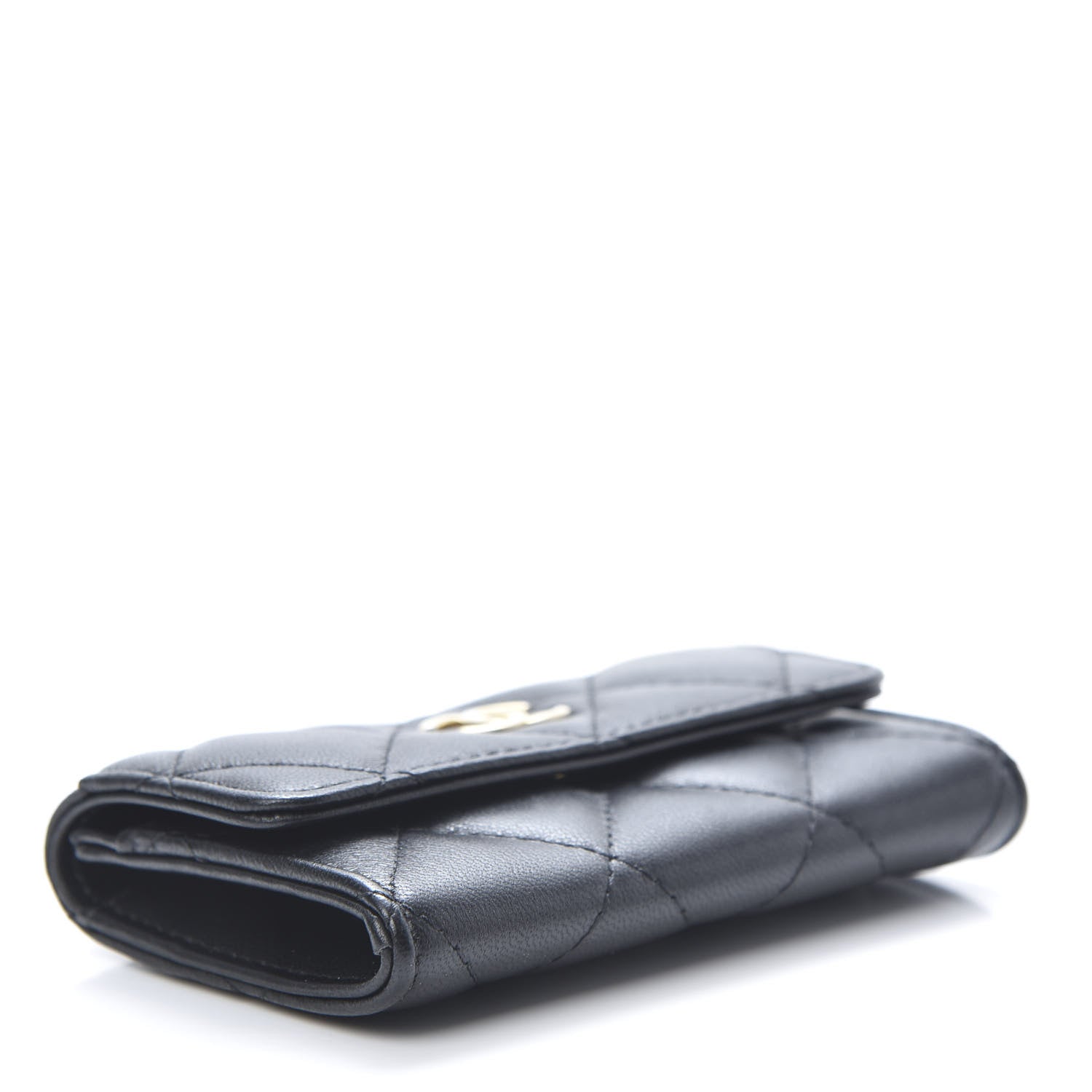 Chanel Lambskin Quilted Flap Card Holder Black 4 of 11