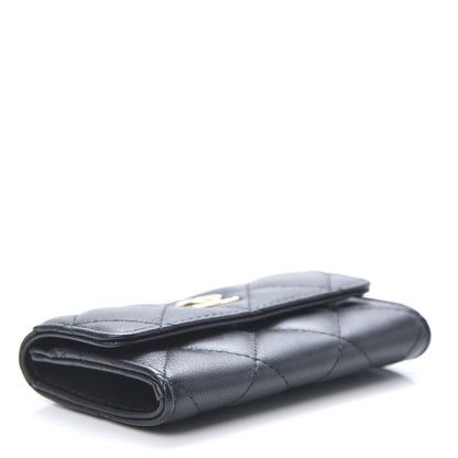 Chanel Lambskin Quilted Flap Card Holder Black 4 of 11
