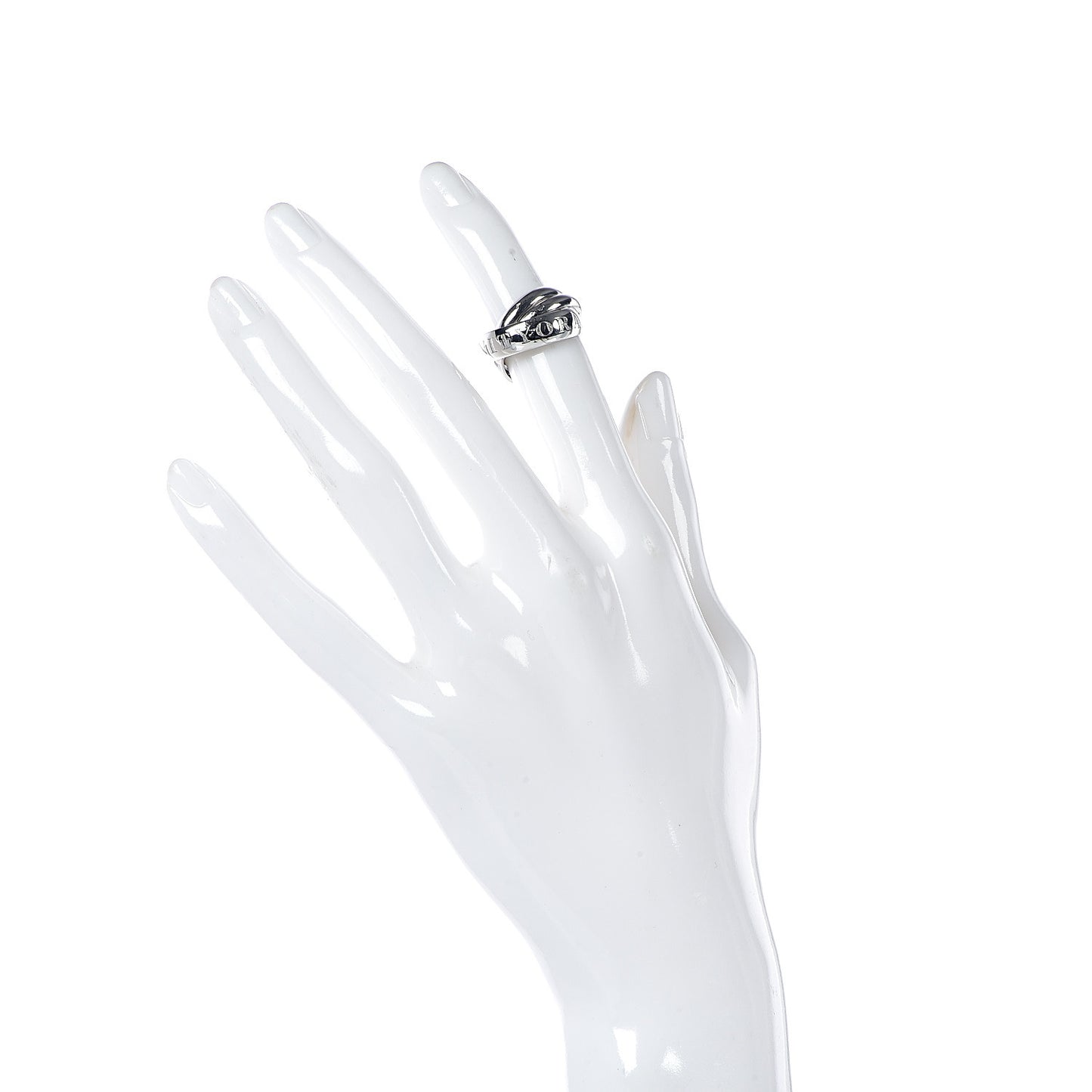 18K White Gold 98 Xmas Limited Trinity Ring 48 4.5