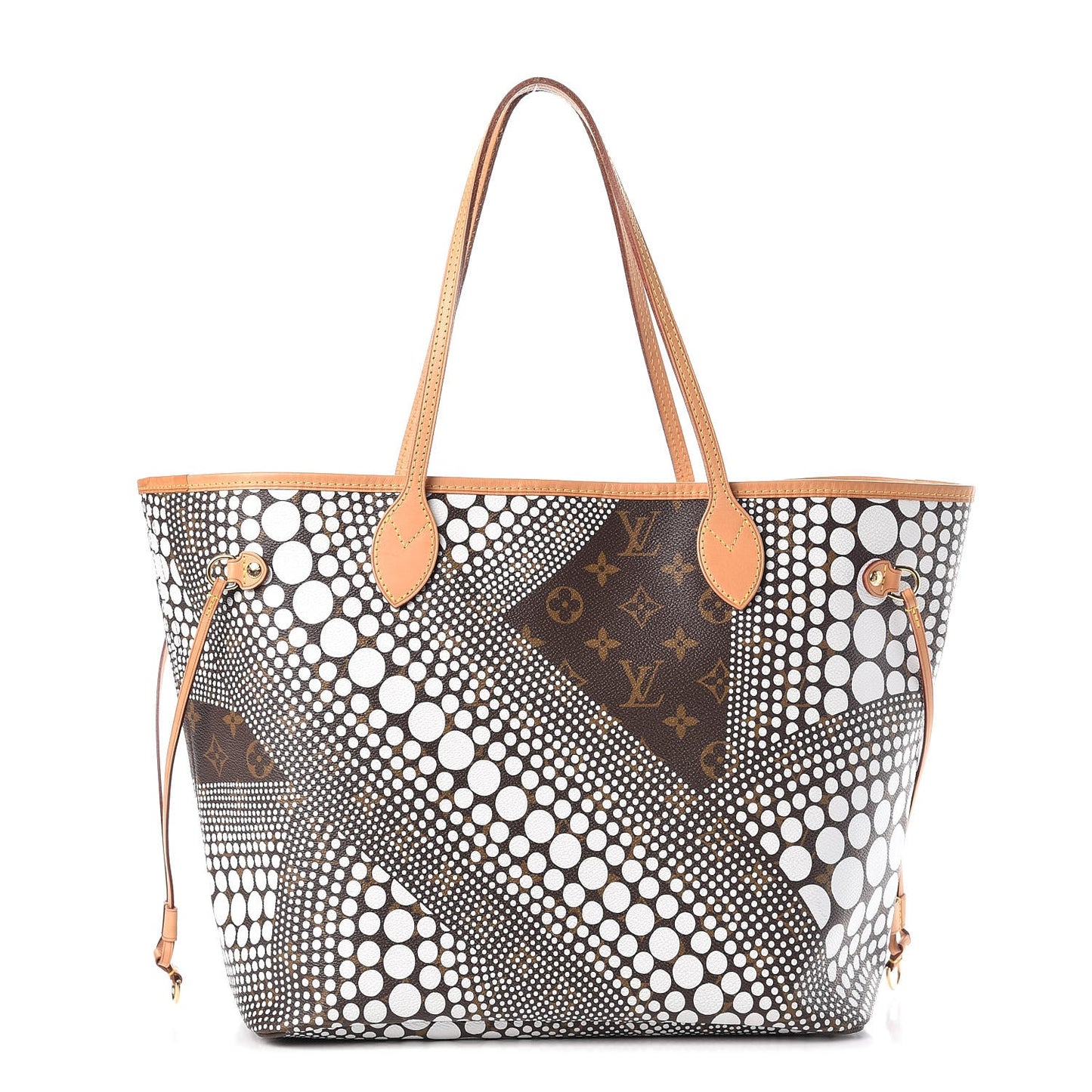 Monogram Kusama Waves Neverfull MM White
