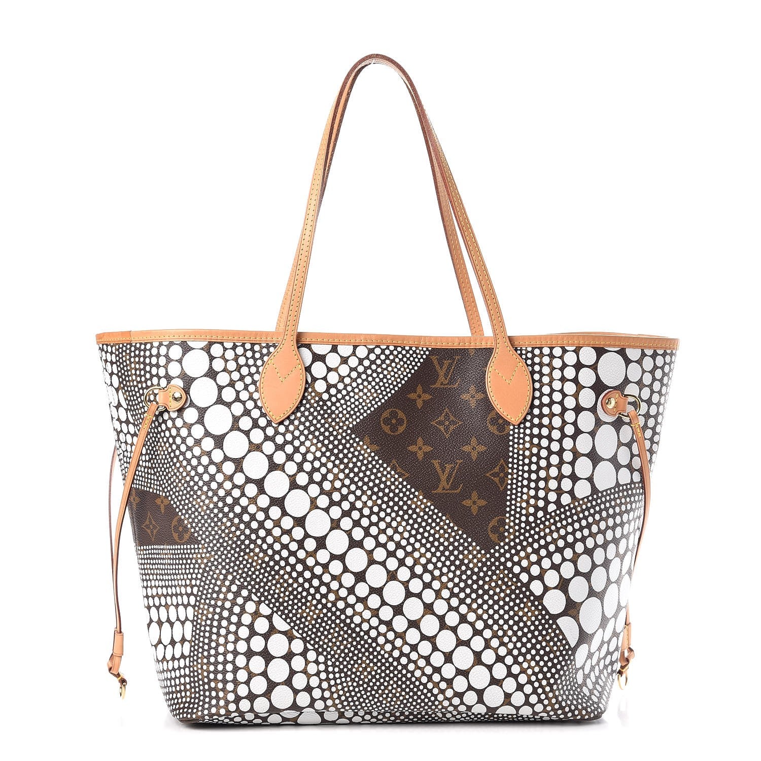 Louis Vuitton Monogram Kusama Waves Neverfull MM White 1 of 10