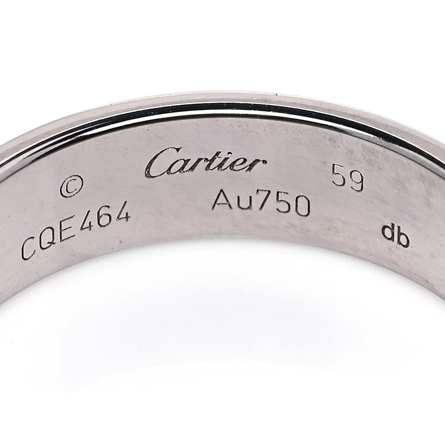 Cartier 18K White Gold 5.5mm LOVE Ring 59 8.75 4 of 4