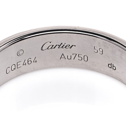 Cartier 18K White Gold 5.5mm LOVE Ring 59 8.75 4 of 4