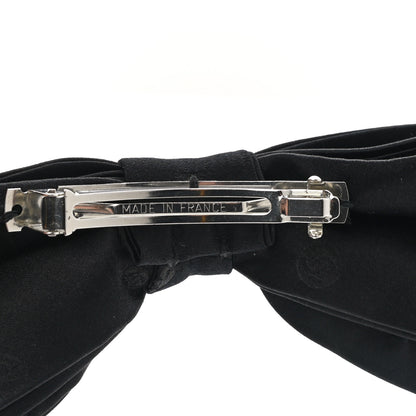 Chanel Satin CC Hair Clip Bow Black 4 of 4