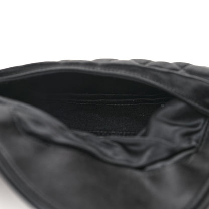 Chanel Satin Quilted Flap Clutch Black 5 of 10