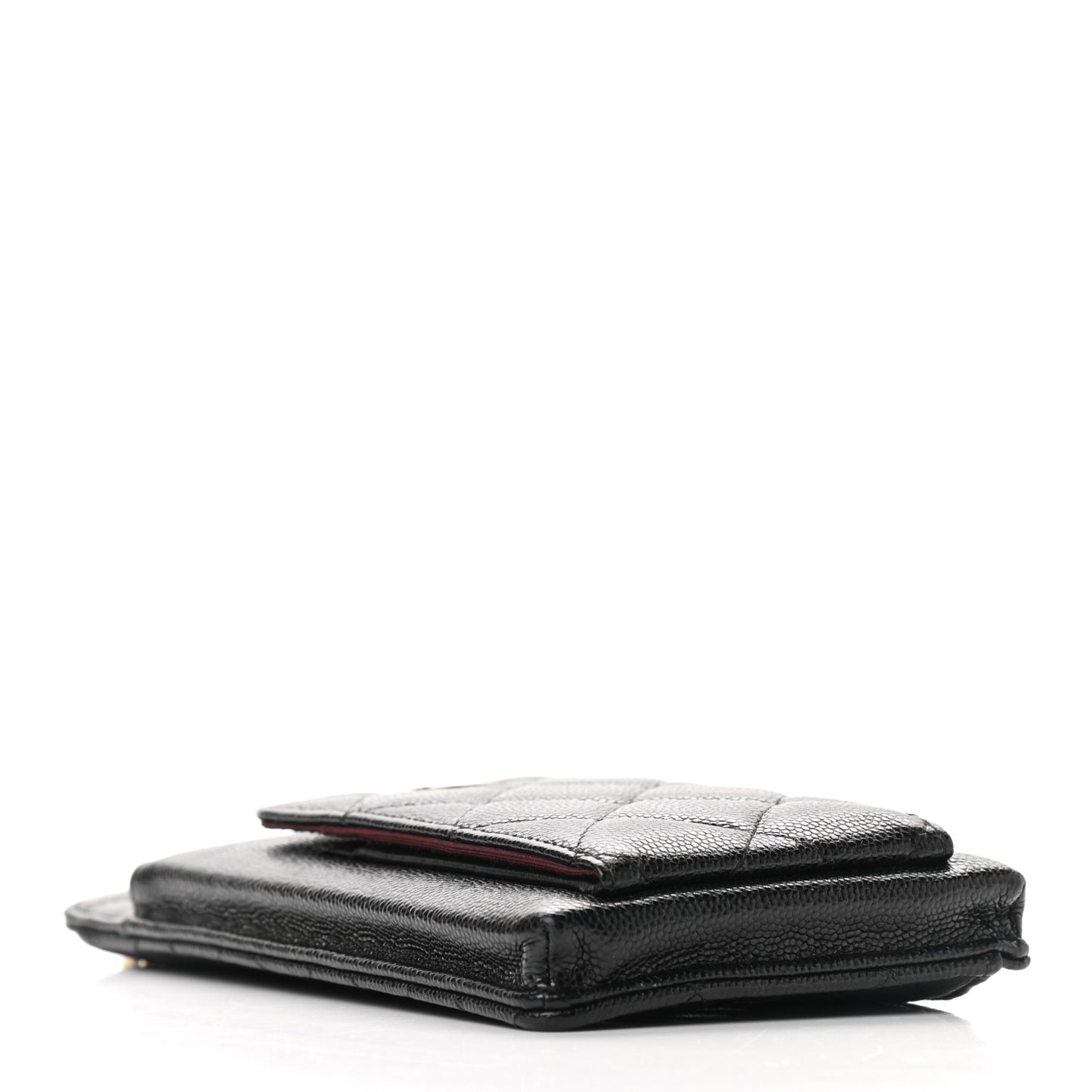 Caviar Quilted CC Phone Holder Black
