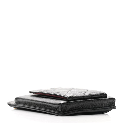 Chanel Caviar Quilted CC Phone Holder Black 4 of 11