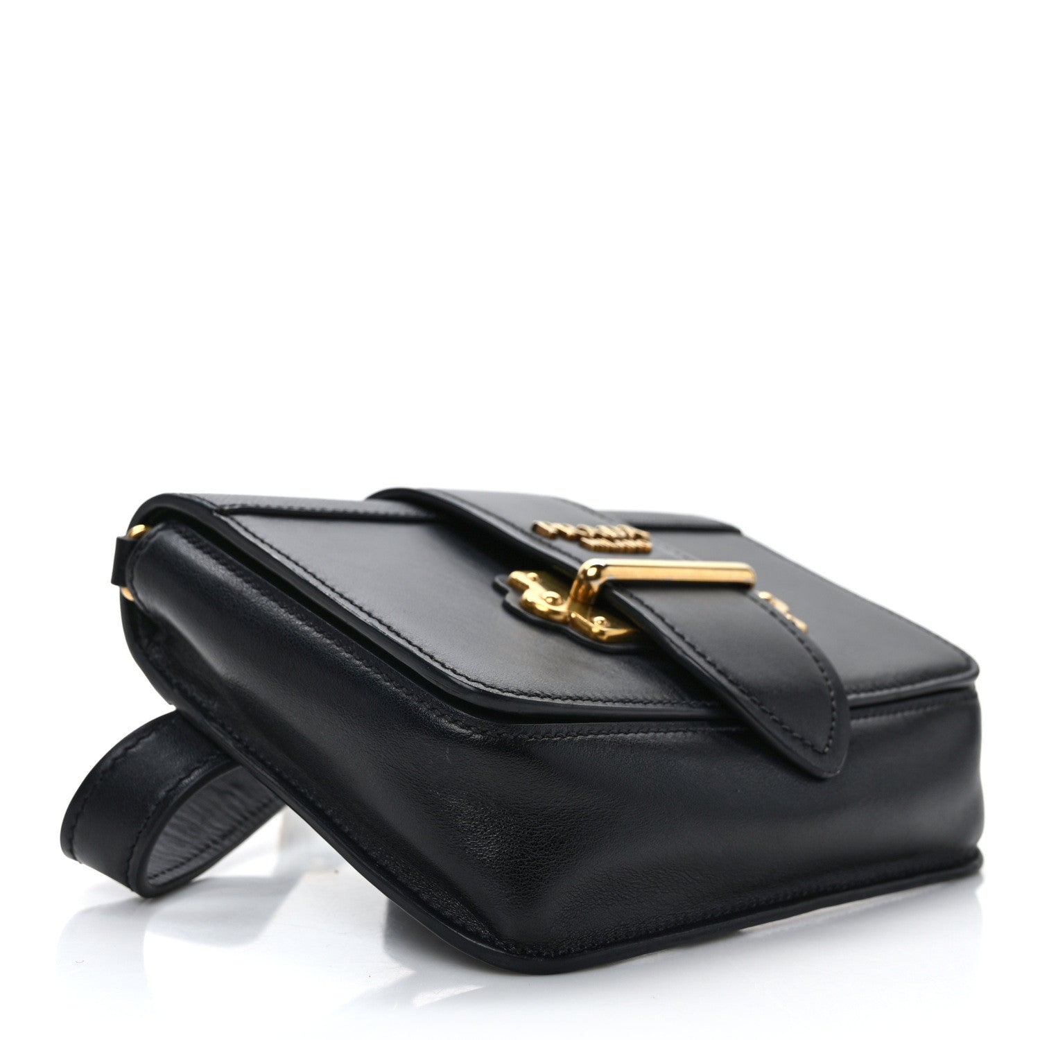 Prada Saffiano City Calf Cahier Belt Bag Black 4 of 12