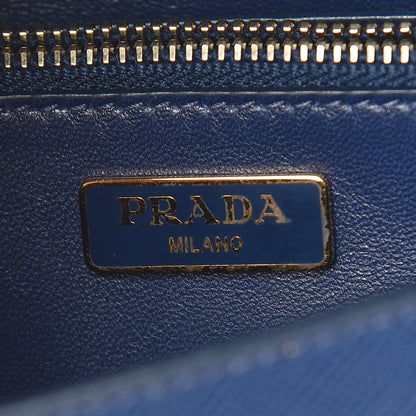 Prada Saffiano Lux Flap Wallet with Strap Bleuette 6 of 10