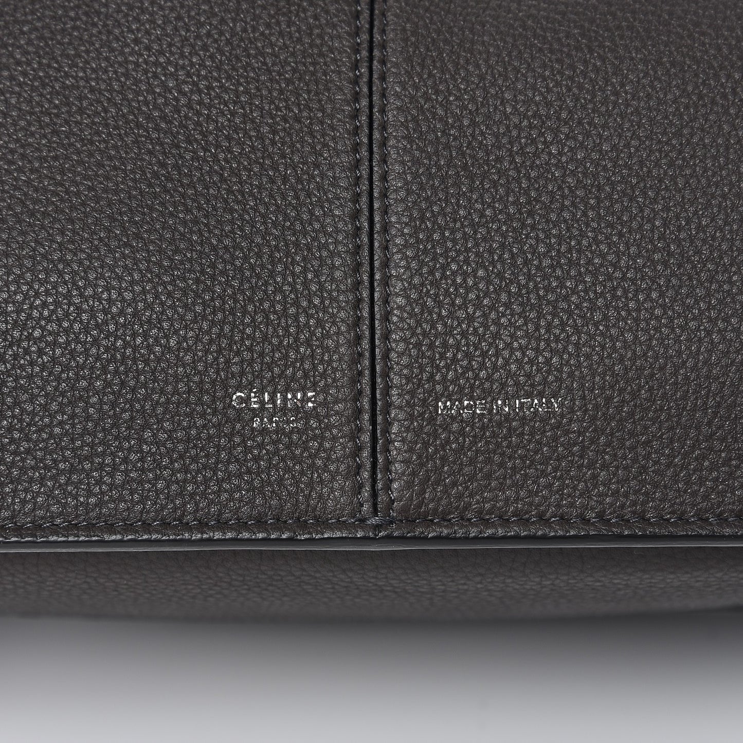 Baby Grained Calfskin Small Tri-Fold Bag Anthracite