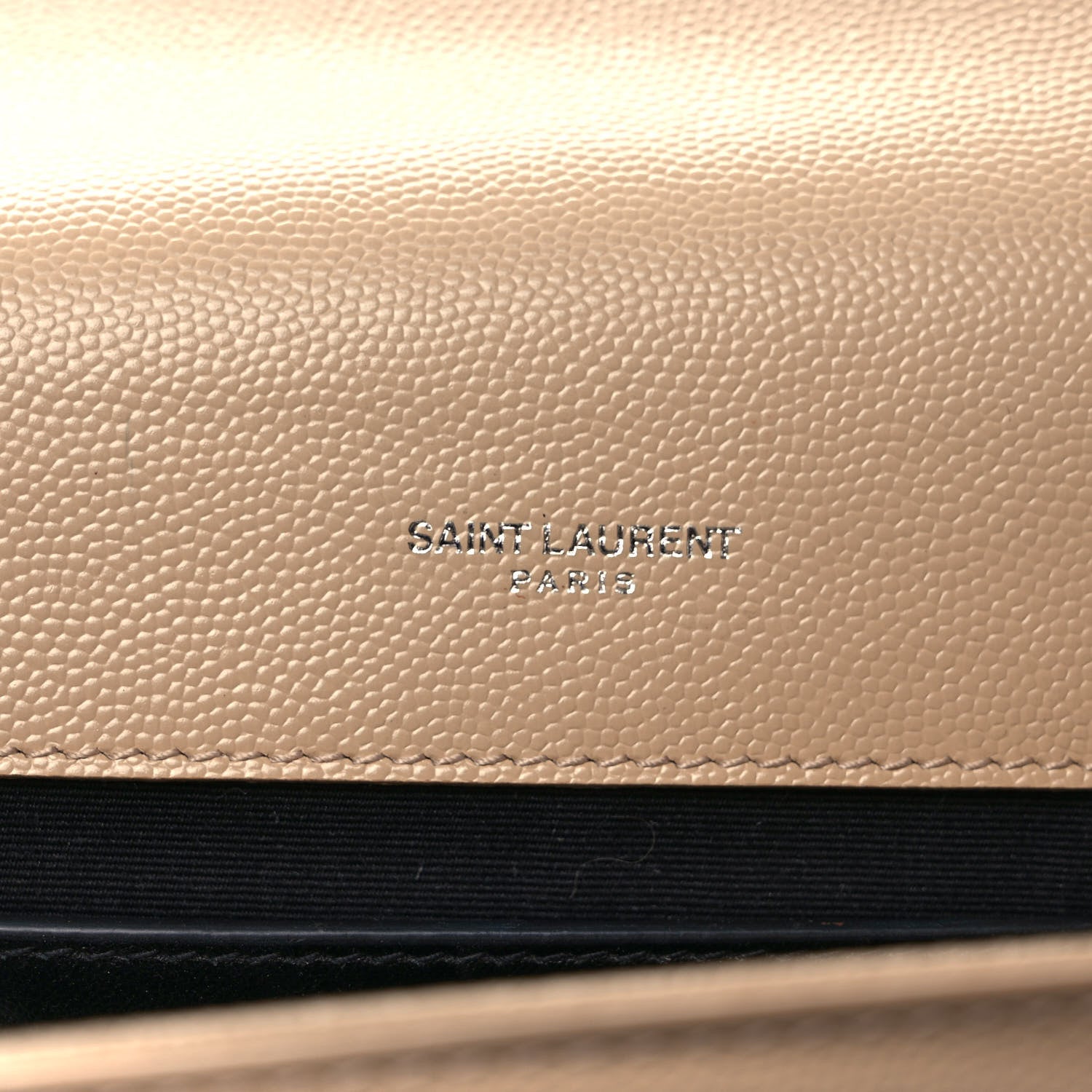 Saint Laurent Grain De Poudre Medium Monogram Kate Satchel Dark Beige 7 of 10