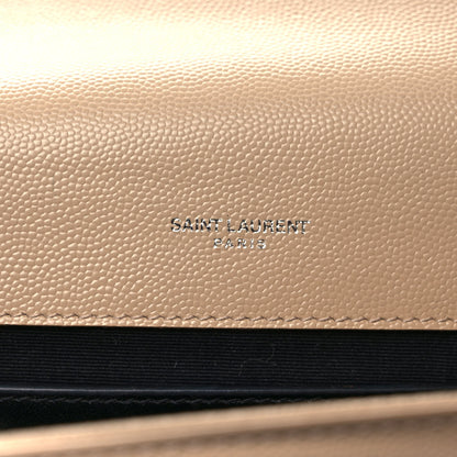 Saint Laurent Grain De Poudre Medium Monogram Kate Satchel Dark Beige 7 of 10