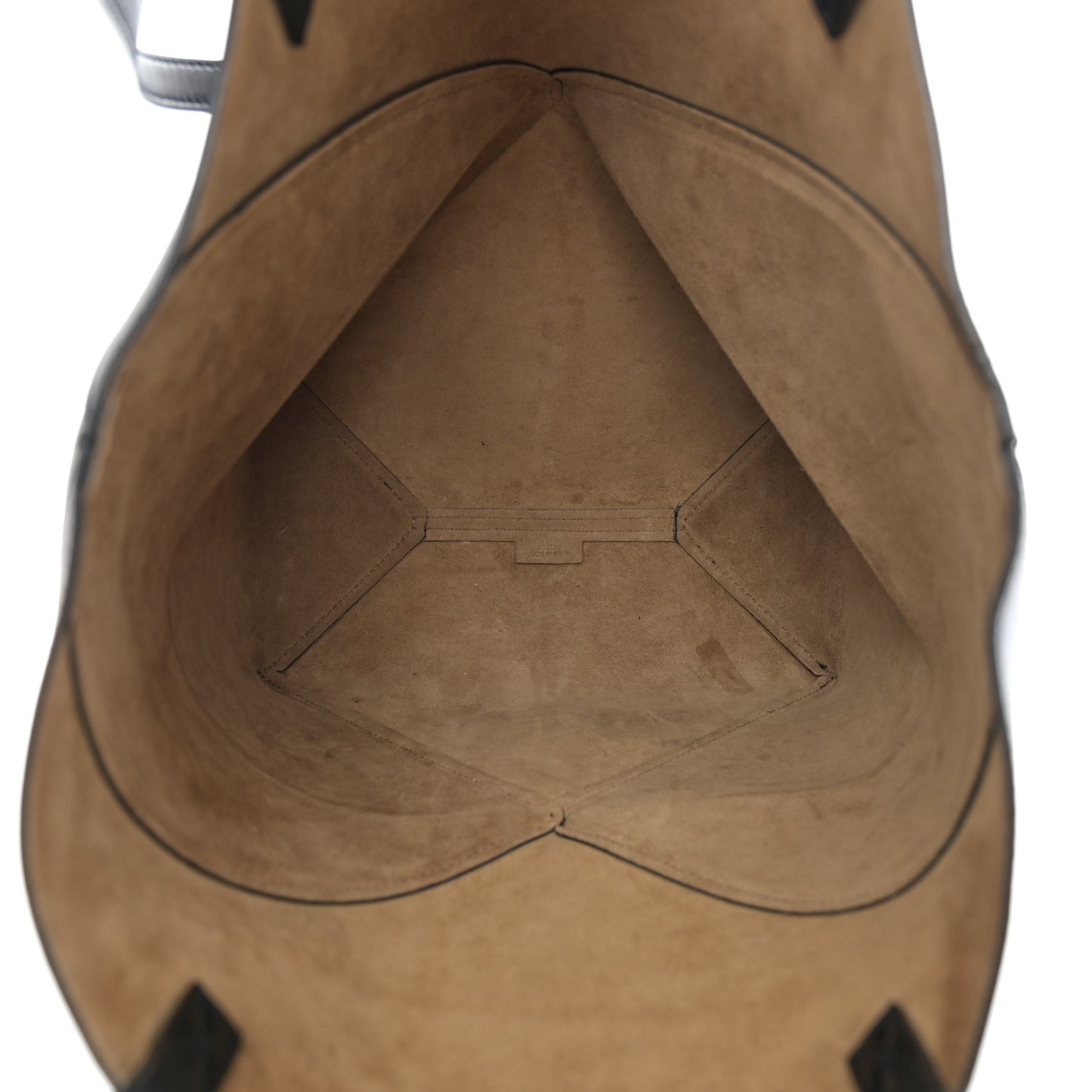 Shiny Calfskin Medium Puzzle Fold Tote Black