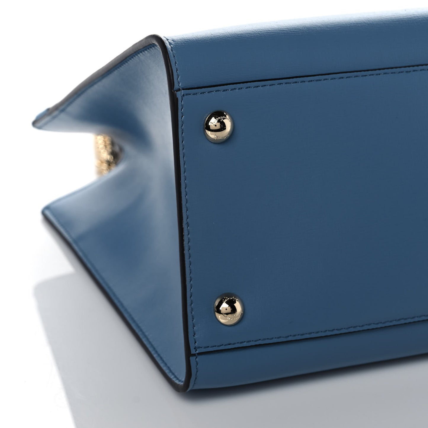 Calfskin Medium Vara Bow Top Handle Tote Chambray