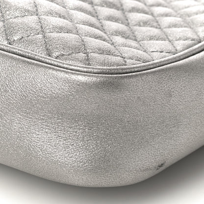Gucci Laminated Nappa Web Trapuntata Small GG Shoulder Bag Argento 11 of 14