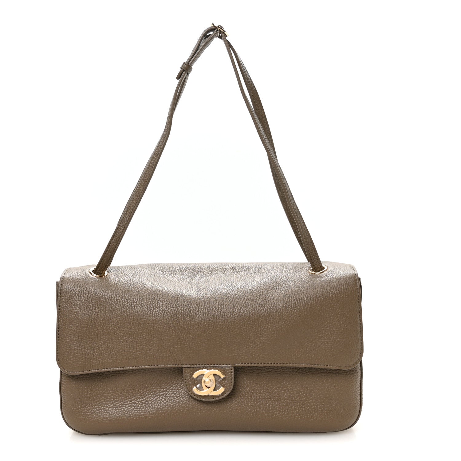 Chanel Grained Calfskin Small Souplissimo Maxi Flap Dark Khaki 1 of 10