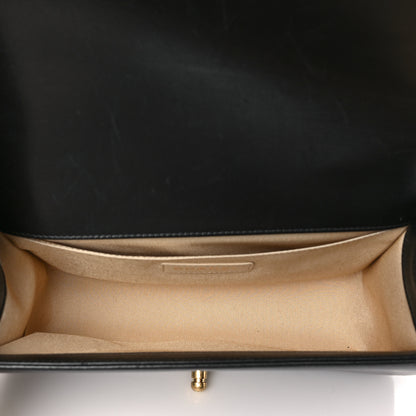 Chanel Lambskin Chevron Chain Stitched Medium Boy Flap Black 5 of 10