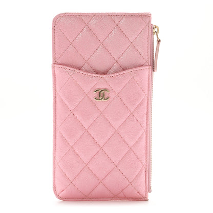 Chanel Iridescent Caviar Quilted Classic iPhone Pouch Rose Pink 1 of 7