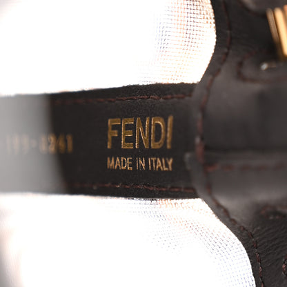Fendi Mesh Vitello Grace F is Fendi FF 1974 Mini Mon Tresor Bucket Bag Marrone Black Ebano 6 of 10
