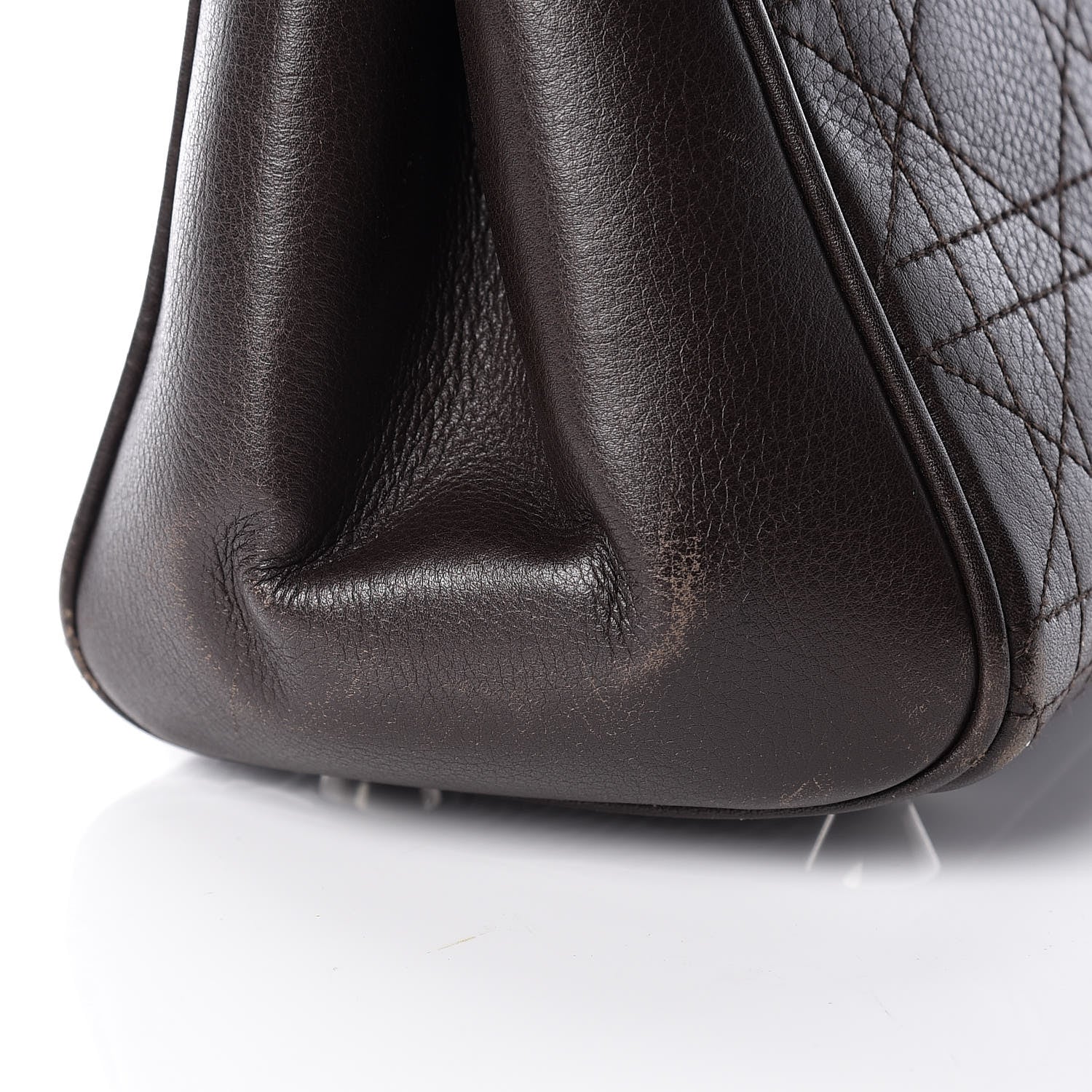 Christian Dior Calfskin Cannage Shoulder Bag Dark Brown 16 of 24