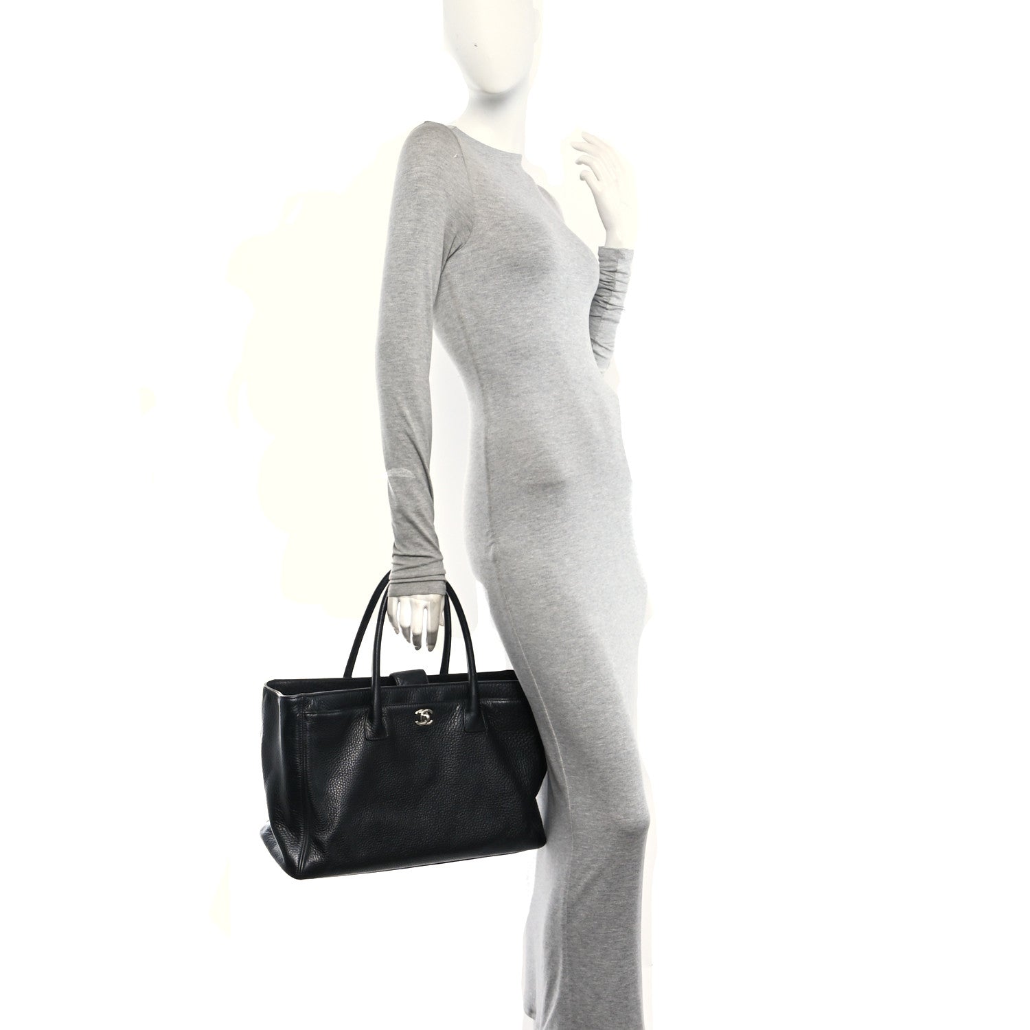 Chanel Calfskin Cerf Shopper Tote Black 2 of 10