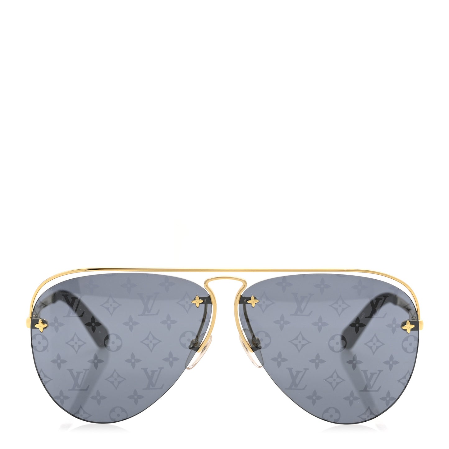 Metal Monogram Grease Sunglasses Z1172E Gold