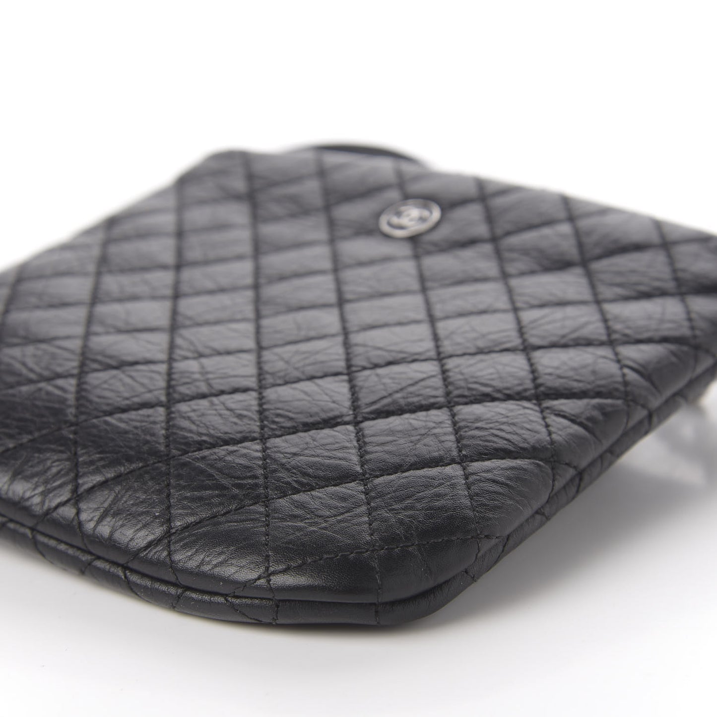 Calfskin Quilted Crossbody Bag Black