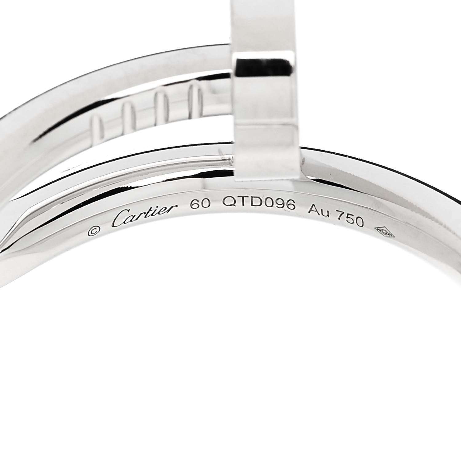 Cartier 18K White Gold Juste Un Clou Ring 60 9 5 of 6