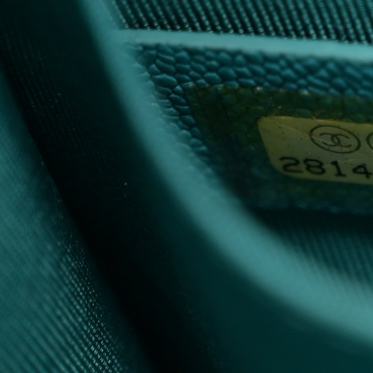 Caviar Quilted North South Boy Flap Turquoise