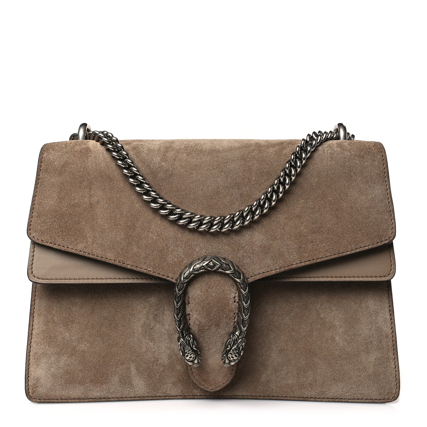 Suede Medium Dionysus Shoulder Bag Taupe
