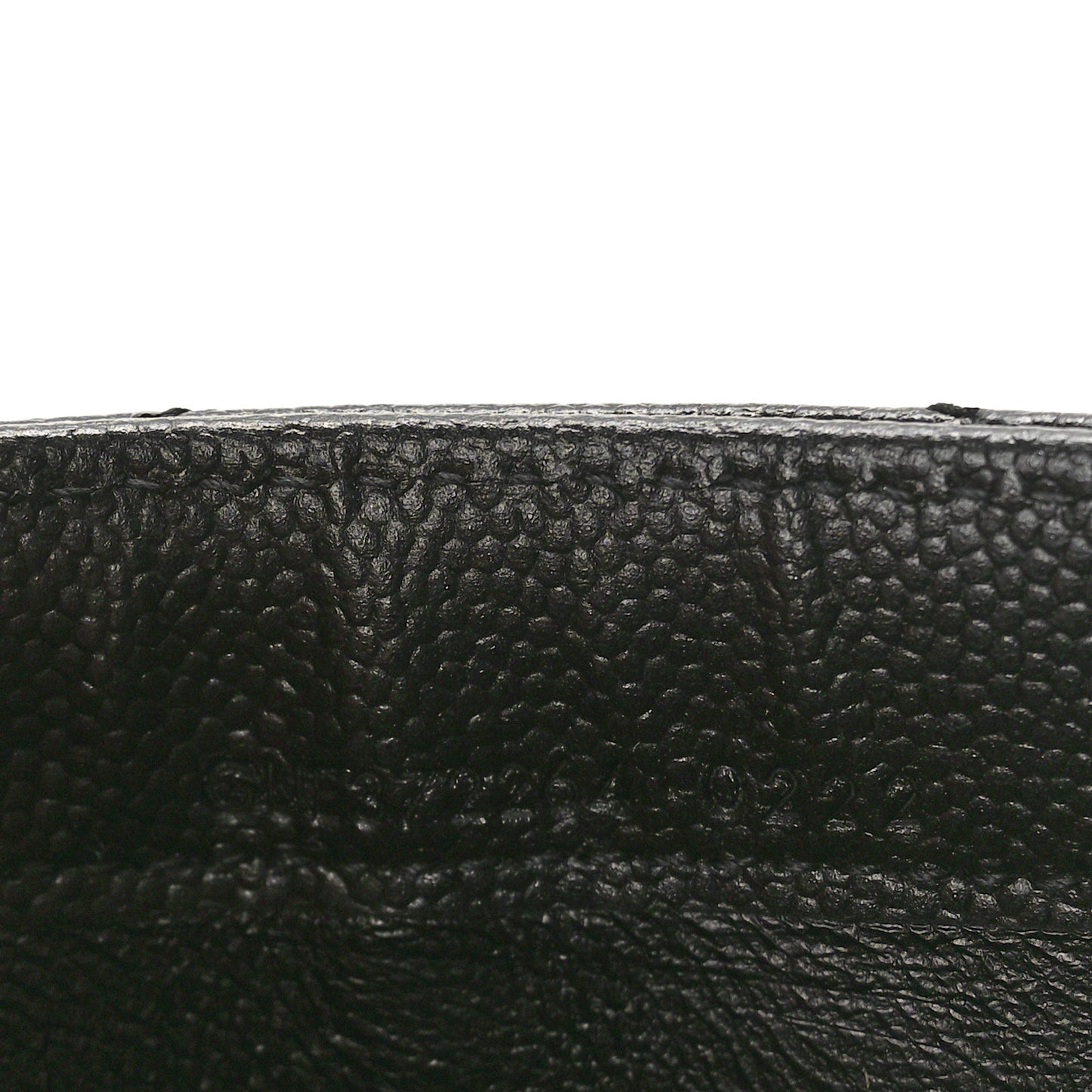 Grain De Poudre Matelasse Chevron Monogram Flap Wallet Black