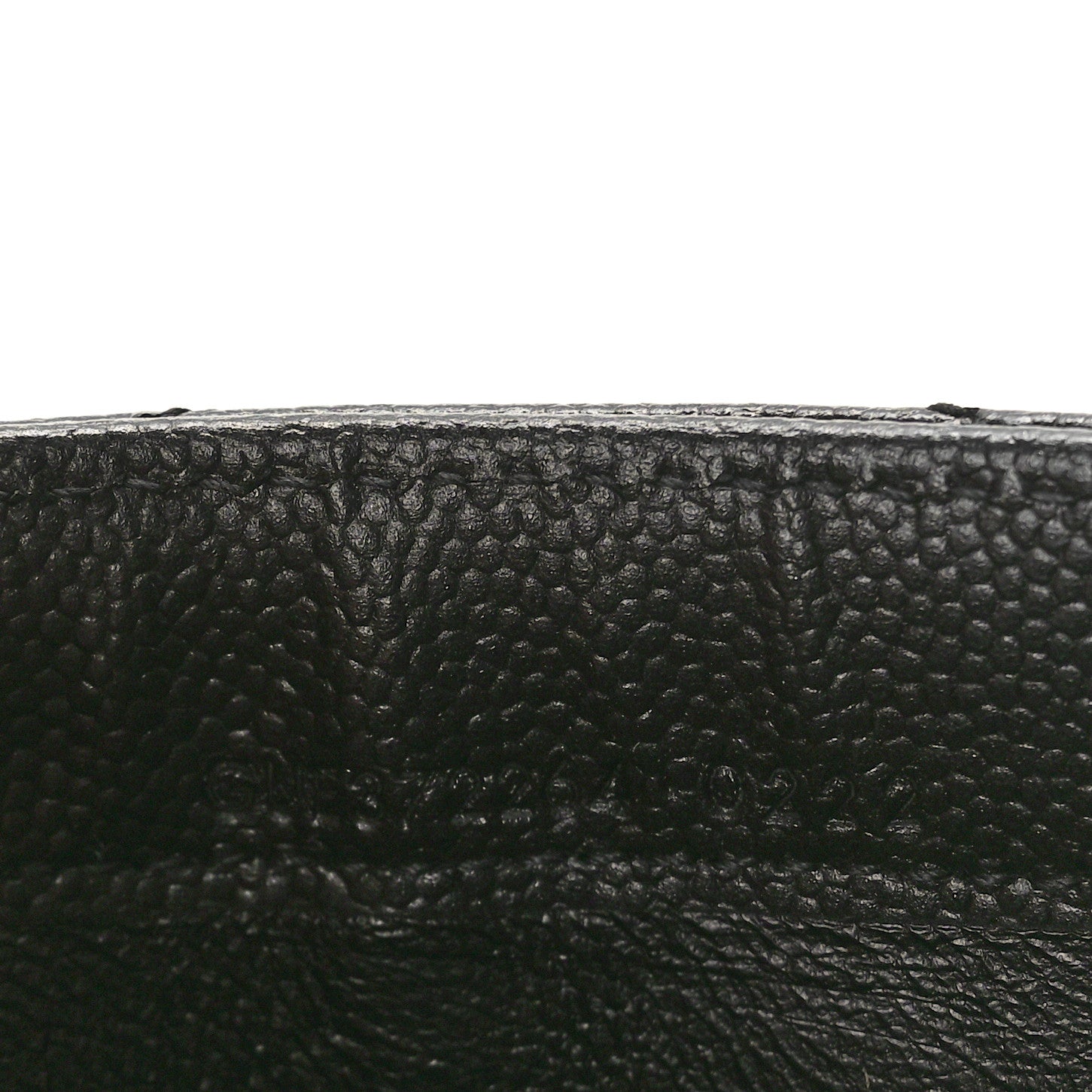 Saint Laurent Grain De Poudre Matelasse Chevron Monogram Flap Wallet Black 7 of 10