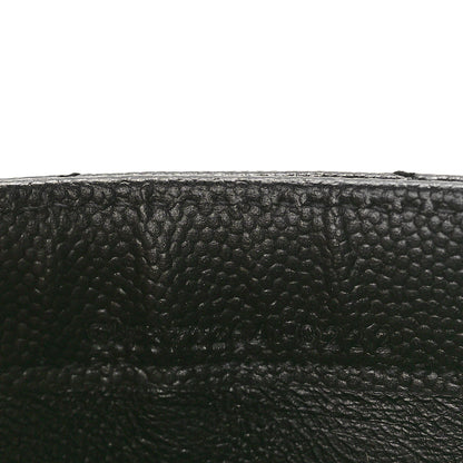 Saint Laurent Grain De Poudre Matelasse Chevron Monogram Flap Wallet Black 7 of 10
