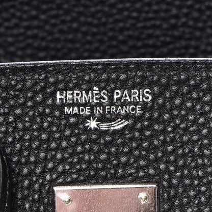 Hermes Taurillon Clemence Birkin 35 Black 16 of 39
